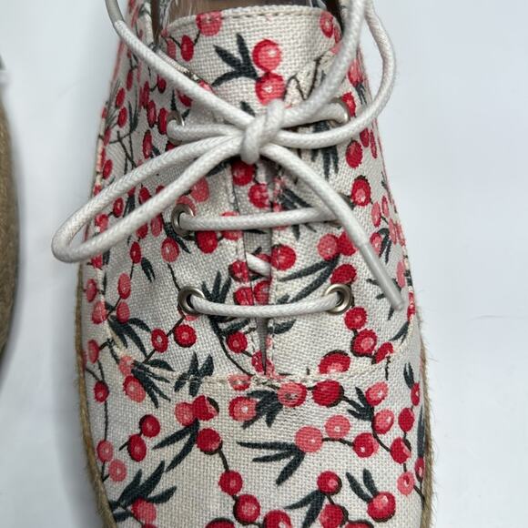 Aerosoles Womens Summer Sol Boat Shoe in Cherry Fruit Print Sneakers S-341 Sz 10 - Picture 6 of 10